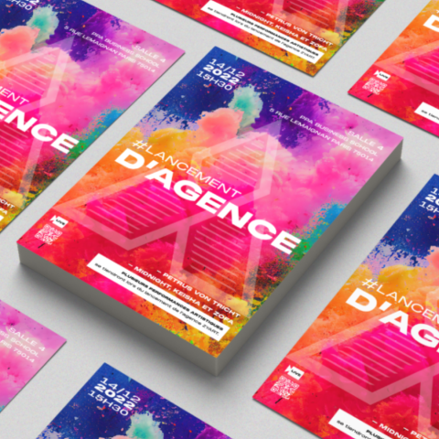 Conception du flyer pour le lancement de l'agence Zyart